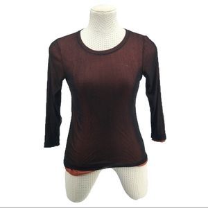 Lynn Richie Layered Mesh Top | Size XS